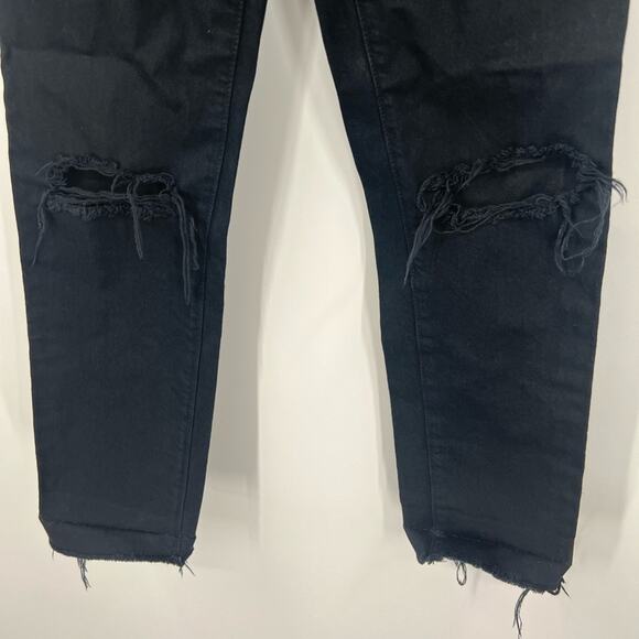 AG Adriano Goldschmied The Phoebe Vintage High Waisted Tapered Leg Jeans Black - Picture 4 of 7